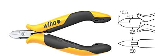 Image of Wiha Professional Diagonal Cutting Pliers ESD Z 43 1 04 115 mm 4 1/2" (26826)