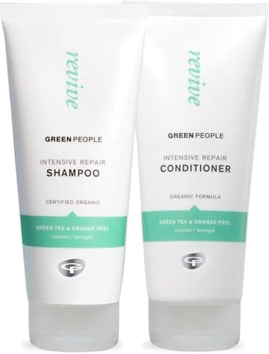Image of Green People Intensive Care Hair Shampoo & Conditioner Bundle - 2-Step Organic Hair Repair for Dry & Damaged Hair, 2x 200 ml