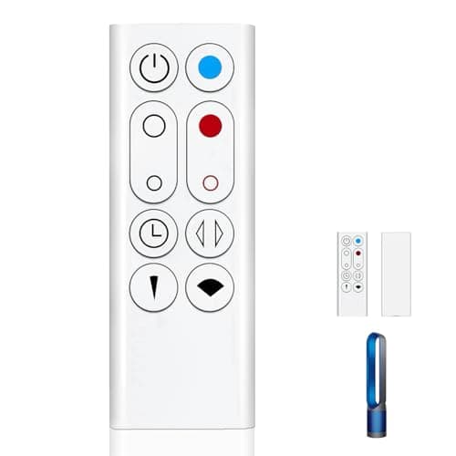 Image of Replacement Remote Control Compatible with Dyson AM09 HP00 HP01 Pure Hot + Cool Air Purifying Heater, Replacement Remote No Setup Required, Restore Full Functionality of Your Fan (White)