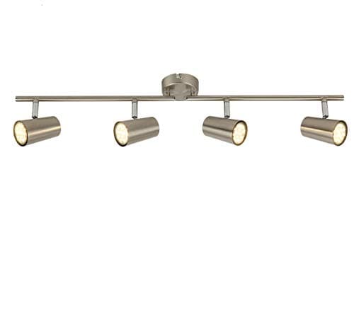 Image of SEESEER LED Ceiling Spots, Rotate, 4 Light Ceiling Bar, Spotlight, Include 4 X 3W LED Bulbs, Angle Adjustable Indoor Lighting for Kitchen, Living Room and Bedroom