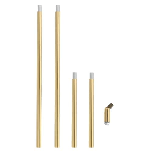 Image of PATIKIL Threaded Extension Rod,4 Set 6" and 12" M10 x 1mm Fine Thread Lamp Pipe with Lamp Pipe Nipple,Sloped Ceiling Adapter for Pendant Light Island Lighting Chandelier Stems,Bronze