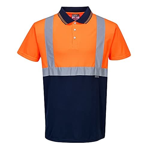 Image of Portwest Two-Tone Polo, Size: L, Colour: Orange/Navy, S479ONRL