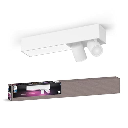Image of Philips Hue White & Color Ambiance Centris 2-Piece, dimmable, 16 Million Colours, app-controllable, Amazon Alexa Compatible, White.
