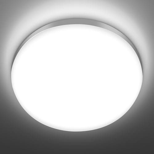 Image of Litglobe LED Ceiling Light,36W 3600LM Bathroom Light,6500K Cool White Bathroom Lights Ceiling,Flush Ceiling Light for Living Rooms Bedroom Kitchen Porch Hallway,Ø18CM