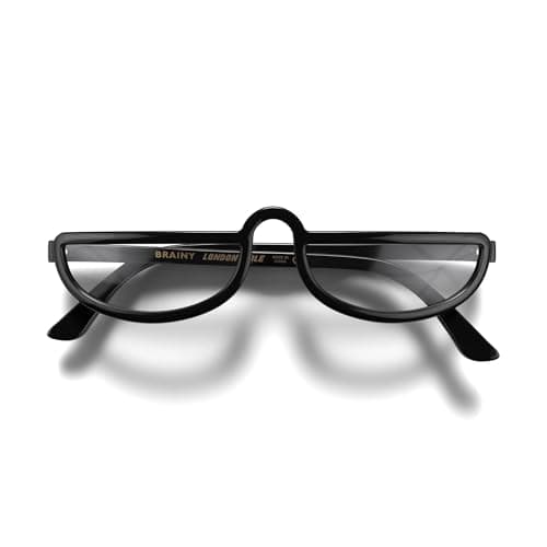 Image of LONDON MOLE® Brainy reading glasses | Cool half moon shaped readers | Men’s Women’s Unisex | Spring hinges
