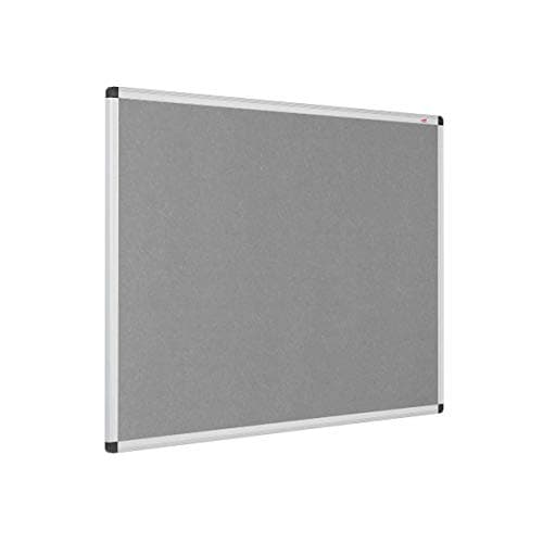 Image of Metroplan Eco-Colour Aluminium Framed Flame Resistant Noticeboard 600 x 900mm - Color: Grey