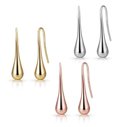 Image of Philip Jones Set of Three Teardrop Earrings