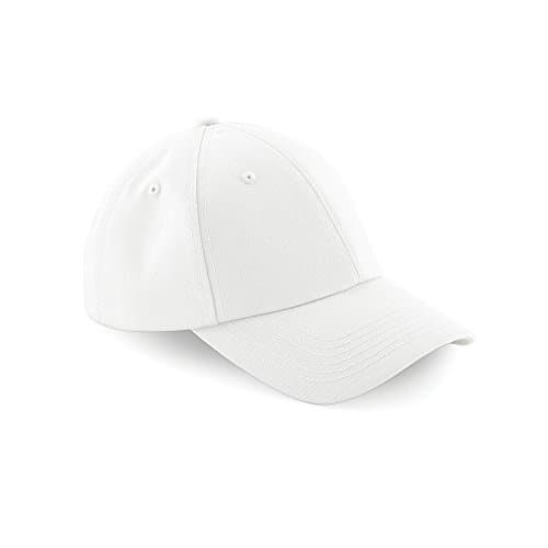 Image of Beechfield Unisex Authentic 6 Panel Baseball Cap (Pack of 2) (One Size) (Solid White)