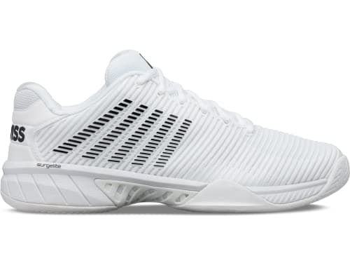 Image of K-Swiss Men's Hypercourt Express 2 Tennis Shoe, White/Black, 8 UK