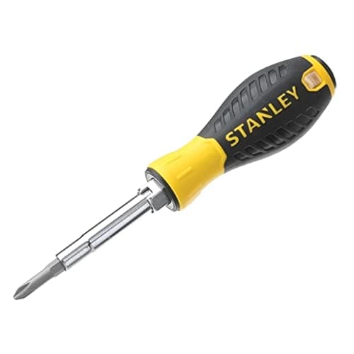Image of Stanley 6 Way Screwdriver Yellow and Black STA068012