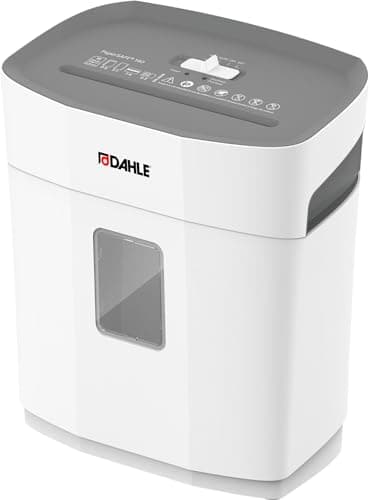 Image of Dahle PaperSAFE PS 140 Paper Shredder, Oil Free, Jam Protection, Security Level P-4, 10 Sheet Max, Shreds Staples, Paper Clips & Credit Cards