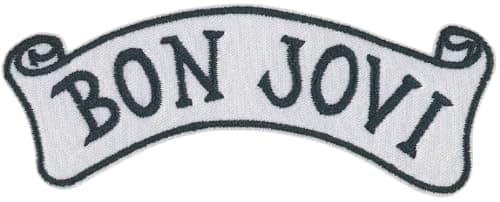 Image of C&D Visionary Bon Jovi Banner Logo Patch, White, Black