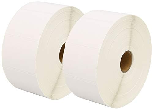 Image of 2 Compatible Rolls 52mm x 38mm White Direct Thermal Labels for Zebra GK420d GK420t GC420d GX420d GX420t GC420t GX430t GT800 LP2844 TLP 2844 Citizen CL-S521 CL-S621 CL-S631 (1000 Labels per Roll)