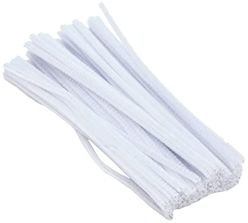 Image of arkCRAFT Pipe Cleaners in assorted sizes and colours (150mm x 4mm, 100 x White)