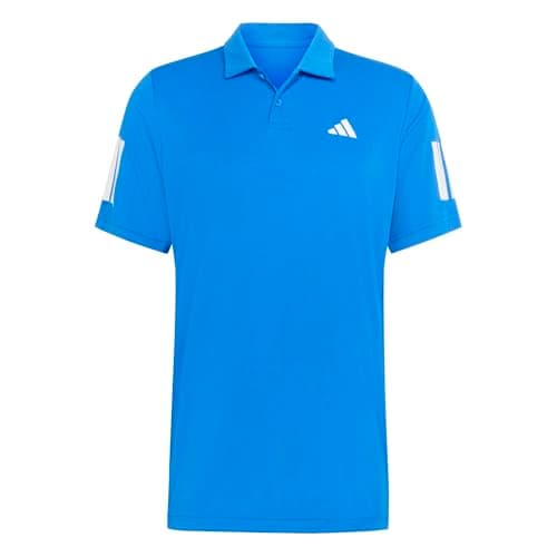 Image of adidas Men's Club Tennis 3-Stripes Polo Shirt, Glory Blue, L
