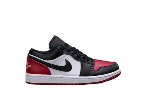 Image of AIR JORDAN Men's 1 Low White/Black-Varsity Red-White (553558 161), Bred Zwart Rood, 11.5