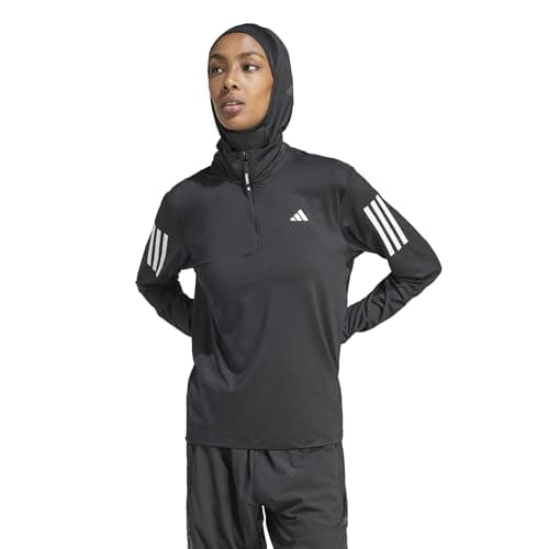 Image of adidas Women's Own the Run Half-Zip Jacket, Black, L