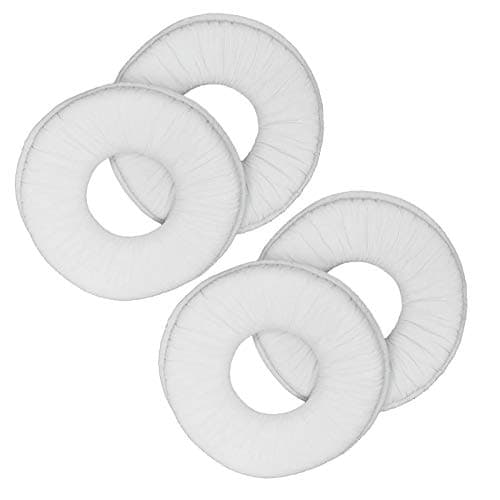 Image of POFET 2 Pair Ear Pad Cushion Noise Cancelling Replacement Headset Sponge Cover Compatible With MDR-V150 V250 V300 V200 ZX100 ZX110 ZX300 Headphone - White