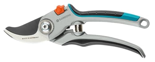 Image of Gardena Alu Garden Secateurs B/L: Gentle Pruning Shears with Bypass Blade for Branches and Twigs of up to 25 mm in Diameter, Robust Aluminium Handles, Exchangeable Blade, Adjustable Joint (8906-20)