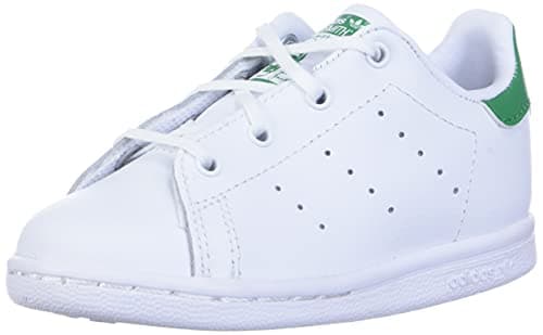 Image of adidas Originals Boys' Stan Smith I Running Shoe, White/Green, 10 Medium US Toddler