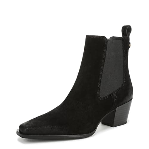 Image of Sam Edelman Women's Ashtyn Ankle Boot, Black Suede, 5