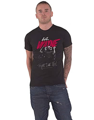 Image of Lil Wayne T Shirt Fight Live Win Logo Official Mens Black M