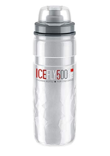 Image of ELITE Ice Fly Insulated Water Bottle Clear – Lightweight & BPA-Free – 500ml – For Road Bike, MTB & Gravel Cycling