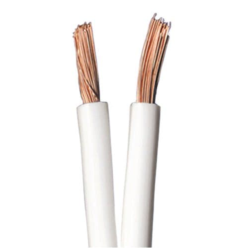 Image of QED Classic 79 Strand Oxygen Free Copper (OFC) Profile Speaker Cable for Hi-Fi and Home Cinema Installations (10 metres, White)