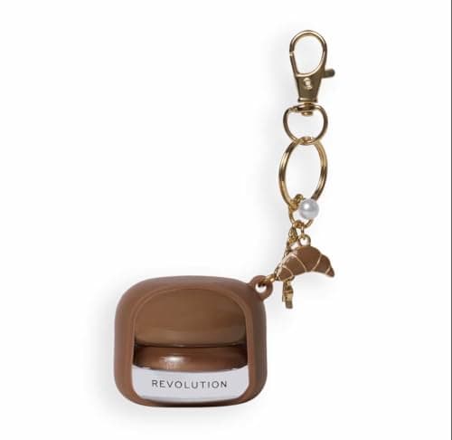Image of Juicy Peptide Pudding Lip Mask – Hydrating Lip Treatment Balm with Peptides – Glossy, Nourishing & Travel-Friendly Keychain Design (Butterscotch Brown)