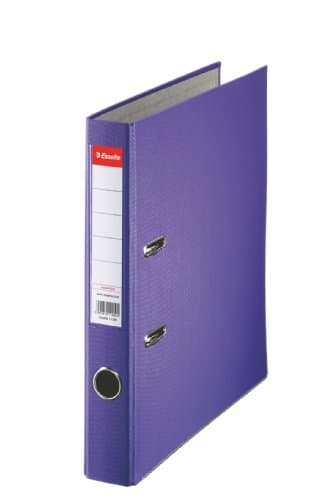 Image of Esselte Essentials 50 mm A4 Plastic Lever Arch Files Spine - Violet, Pack of 25