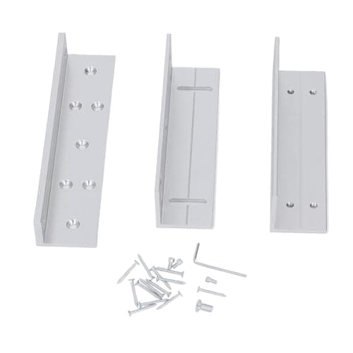 Image of Electromagnetic Lock Z L Bracket, Magnetic Door Lock, 180KG Holding Force, 168mm Aluminium Alloy, Inward Door Mount
