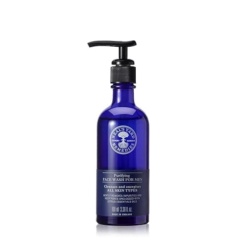 Image of Neal's Yard Remedies Mens Purifying Face Wash, Daily Cleanser, Suitable For All Skin Types, Vegan & Cruelty-Free,100ml