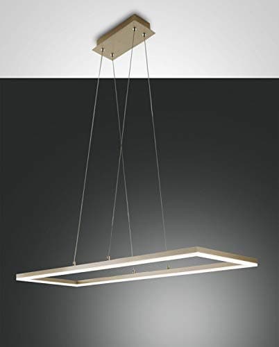 Image of Fabas Luce Bard LED Integrated Pendant Ceiling Light Light Gold Matt Glass