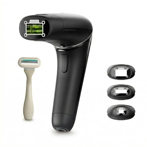 Image of Silk'n Hair Removal Device for Women & Men I Silk'n 7 I Face and Body IPL Hair Removal with Rotatable Head | With Storage Case, 3 Smart Heads and Razor | Color Black