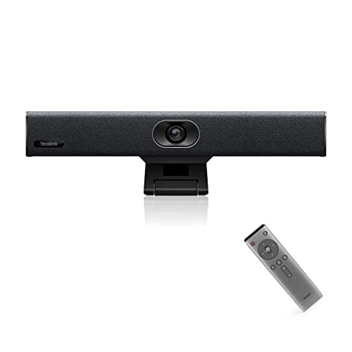 Image of Yealink UVC34 4K Webcam with Microphone and Speaker, All-in-One Video Conference Camera with 120° AI Auto Framing, Plug &Play Video Conference System,8 Mic, Teams Zoom Certified for Small Meeting Room