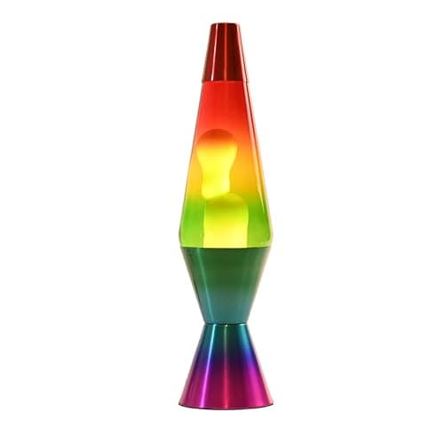 Image of Funtime Gifts Science Museum 14.5" Volcano LAMP - Classic Lava Motion Lamp with a Rainbow Twist, Calms Active Minds