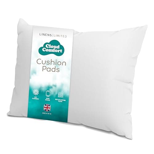 Image of Linens Limited - Cushion Insert 40cm x 60cm, Made in the UK, Soft and Plump, Non-Allergenic Sofa Cushion Pad, Easy to Clean, Small Cushion Inner, Perfectly Fits Covers (White)