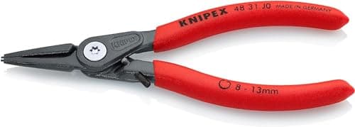 Image of KNIPEX Precision Circlip Pliers for Internal Circlips in Bore Holes with Overexpansion Guard with Non-Slip Plastic, 48 31 J0