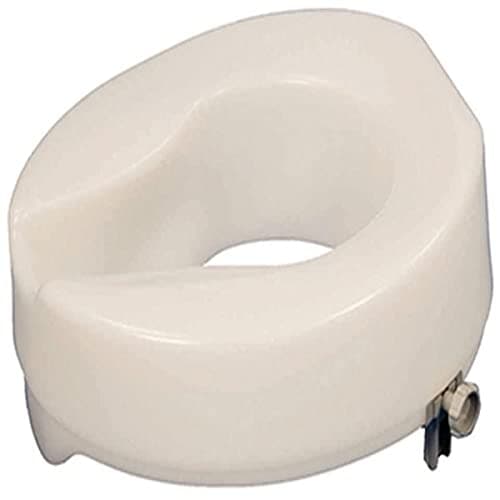 Image of Aidapt 150mm (6") Elevation Raised Comfortable Toilet Seat Easy Fit White
