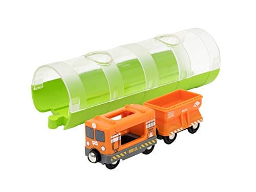 Image of BRIO World Tunnel & Cargo Train for Kids Age 3 Years Up - Compatible with All BRIO Railway Sets & Accessories