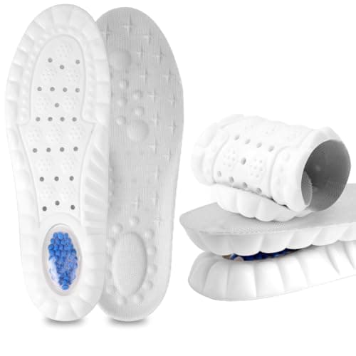 Image of DiULi Comfort Memory Foam Insoles for Men and Women, Dual Size Cushioned Shoe Inserts with Arch Support & Massage Bumps for All-Day Comfort in Sports, Walking, Work Boots,(UK 7/7.5)