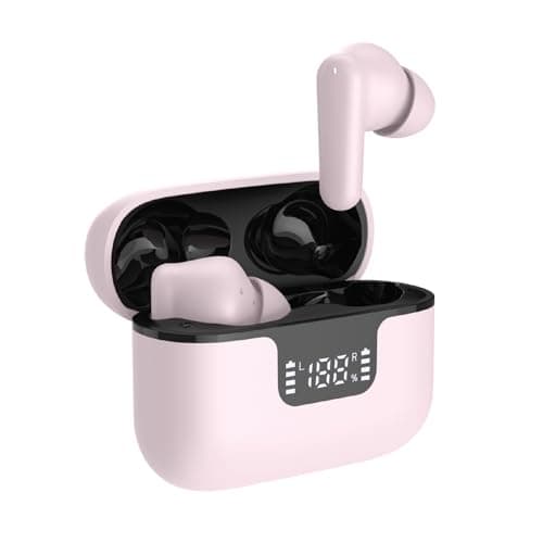 Image of groov e Storm Buds True Wireless Earbuds with Active Noise Cancelling - Pink - Wireless Audio Playback, Clear Calls, Touch Control, Charging Case Included