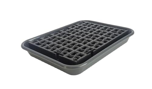 Image of 41 x 31cm Bunded Drip Tray for Leak Containment Recycled Polypropylene Cabinet Spill Control Tray for COSHH Storage Laboratories Workshops Maintenance Areas