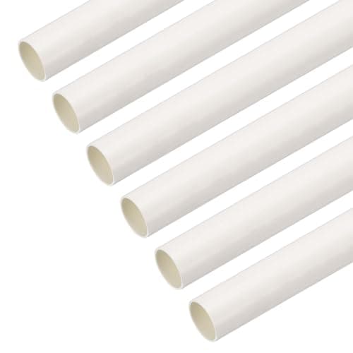 Image of sourcing map PVC Conduit Pipe 0.5m/20 Length 25mm OD Cable Ducting White Straight Tube for Electrical Wiring Installation Pack of 6