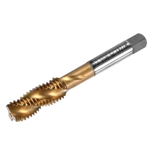 Image of M METERXITY M12x1.75mm Metric Thread Tap, HSS Titanium Coated 81mm Length Spiral Flute Right Hand Thread Screw Tapping Tool for Drilling/Milling Machines/CNC Machine Tools