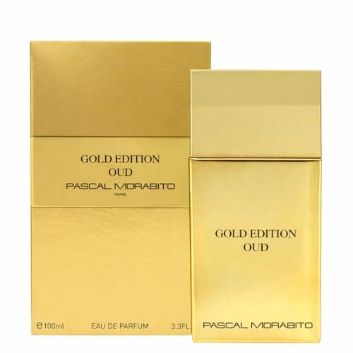 Image of Pascal Morabto Gold Edition Oud Eau de Parfum 100ml – Long Lasting Luxury Oud Fragrance for Men – Rich Warm Woody Scent with Spices & Amber