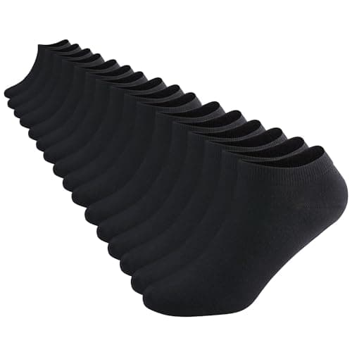Image of DarkCom 8 Pairs Ladies Trainer Socks, Ankle Sport Socks Women, Short Stretchy Sneaker, Black 4-7