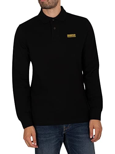 Image of Barbour International Long Sleeve Polo Black Black M