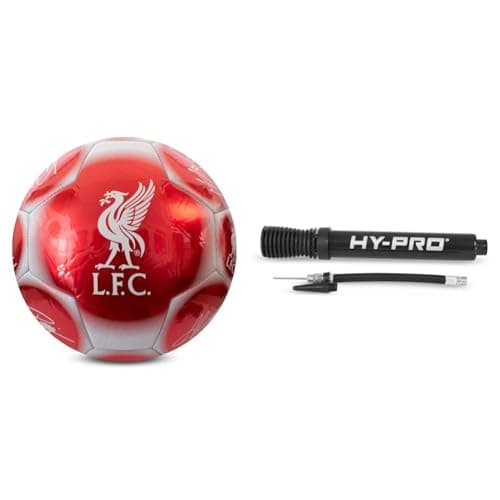 Image of Hy-Pro Officially Licensed Liverpool F.C. Classic Signature Football | Metallic, Size 5, Training, Match, Merchandise, Collectible For Kids and Adults with Portable Pump