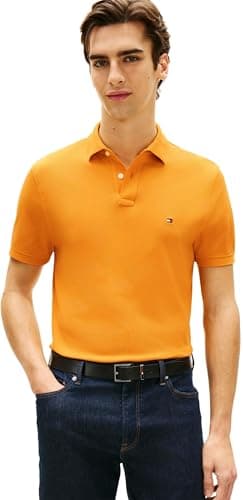 Image of Tommy Hilfiger Men's 1985 Regular Polo MW0MW17770 S/S Polo, Orange, L